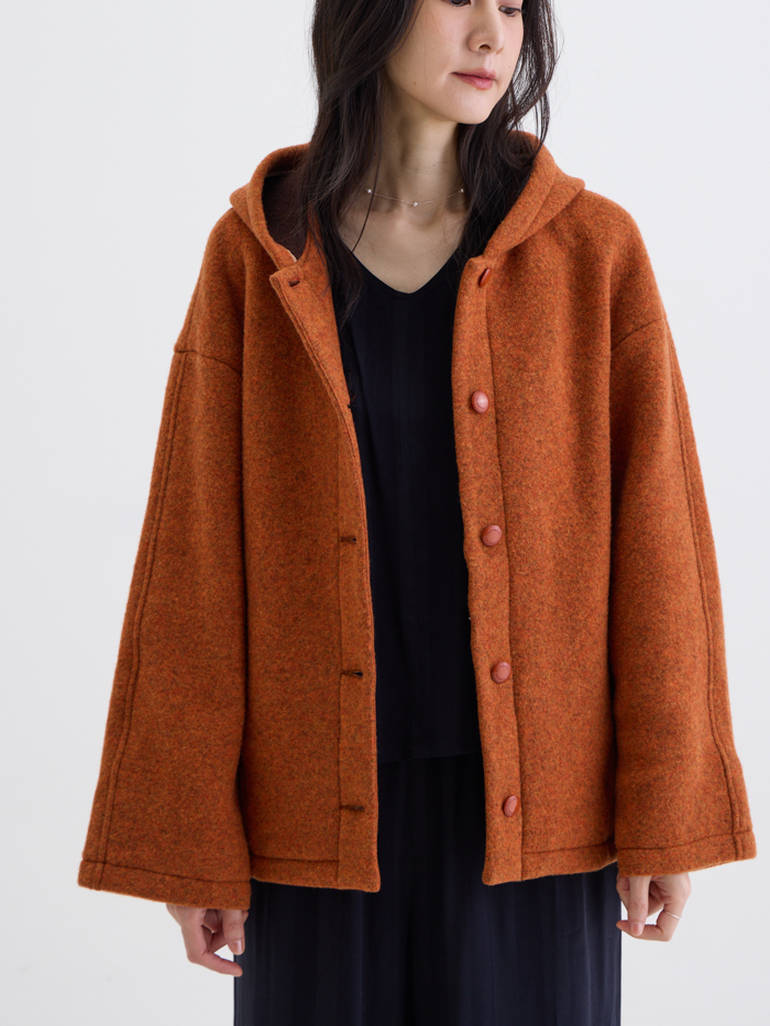 小雪怪連帽澎澎外套-火寶