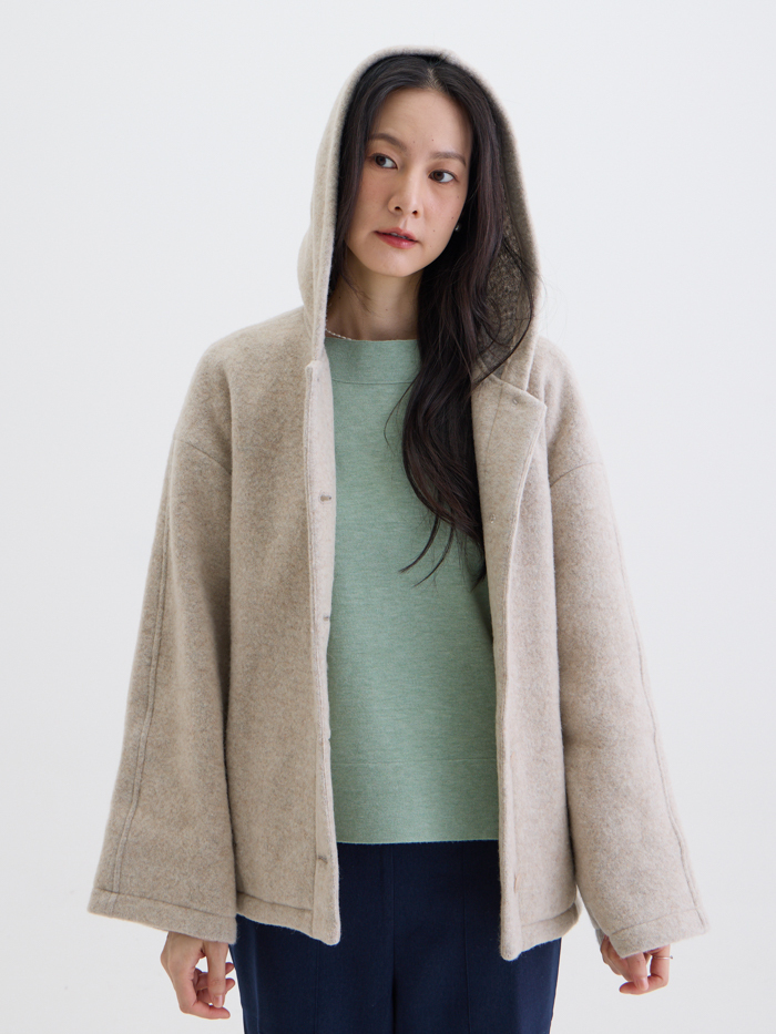 小雪怪連帽澎澎外套-毛寶