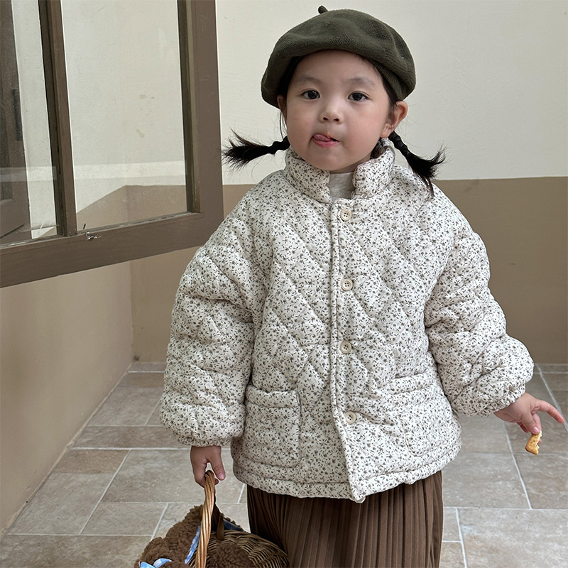 碎花/櫻桃菱格立領外套(80-150/M-L)