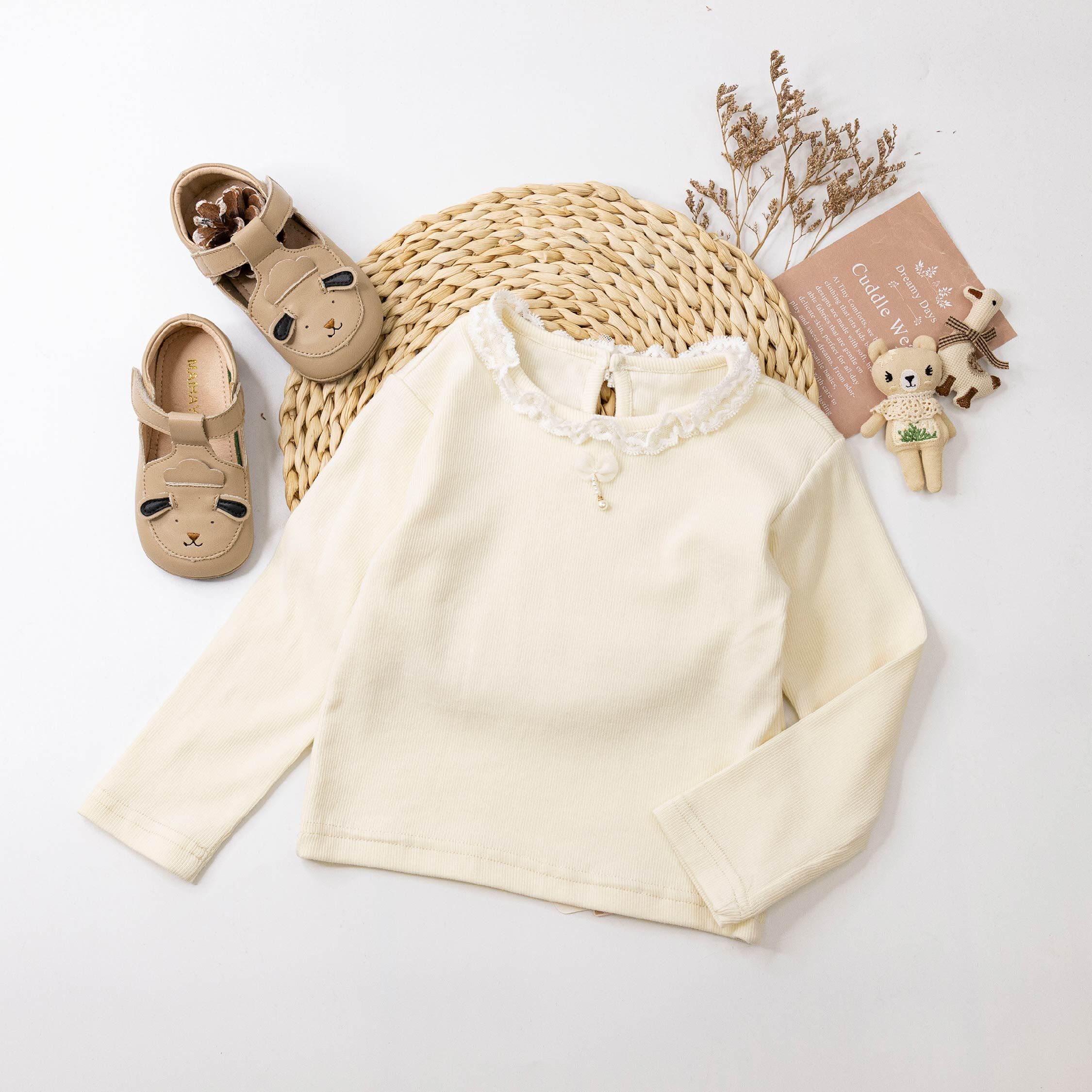 【H55560】氣質珍珠蝴蝶結上衣/內搭衣