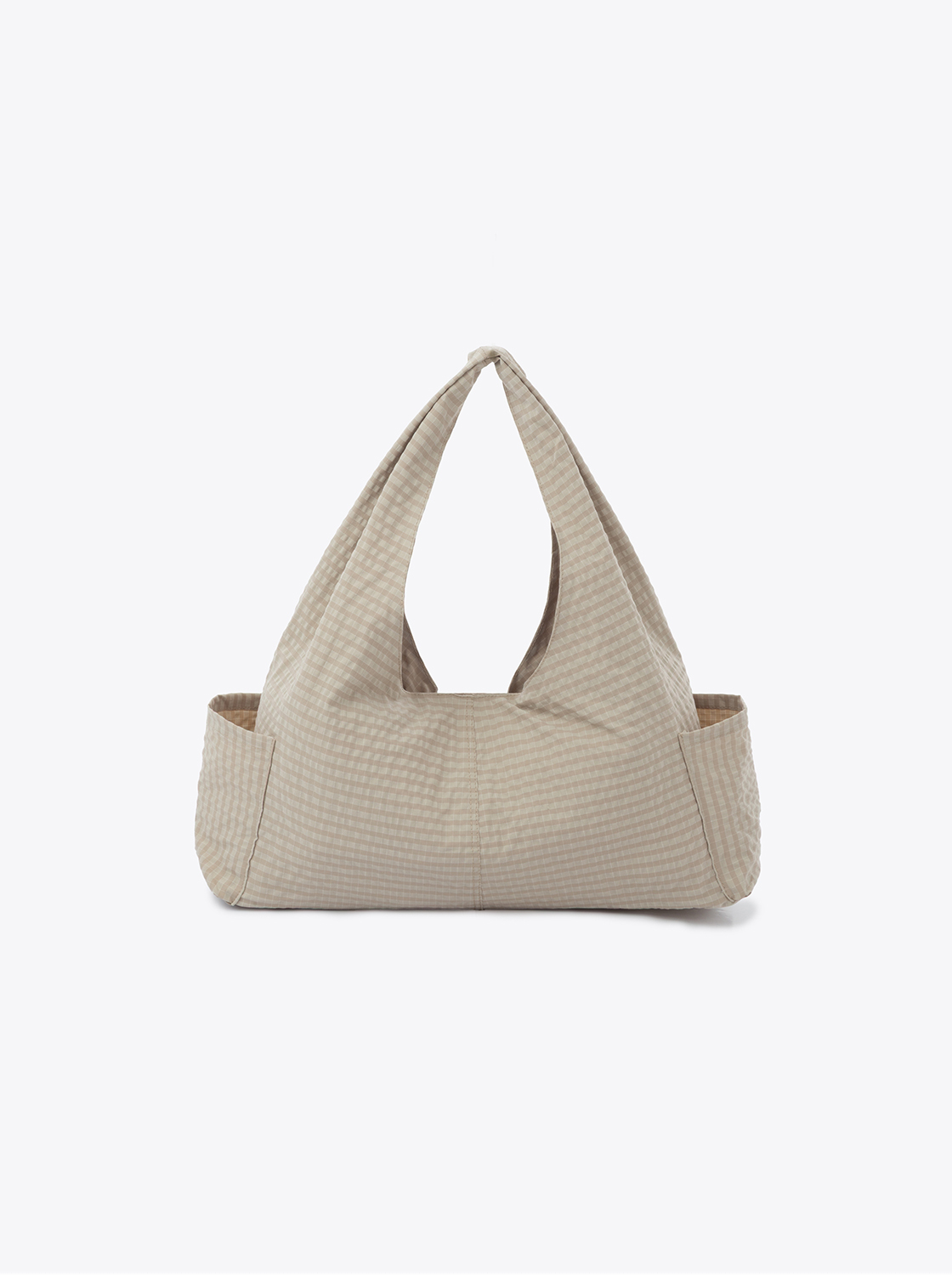 軟棉格紋文青大容量托特