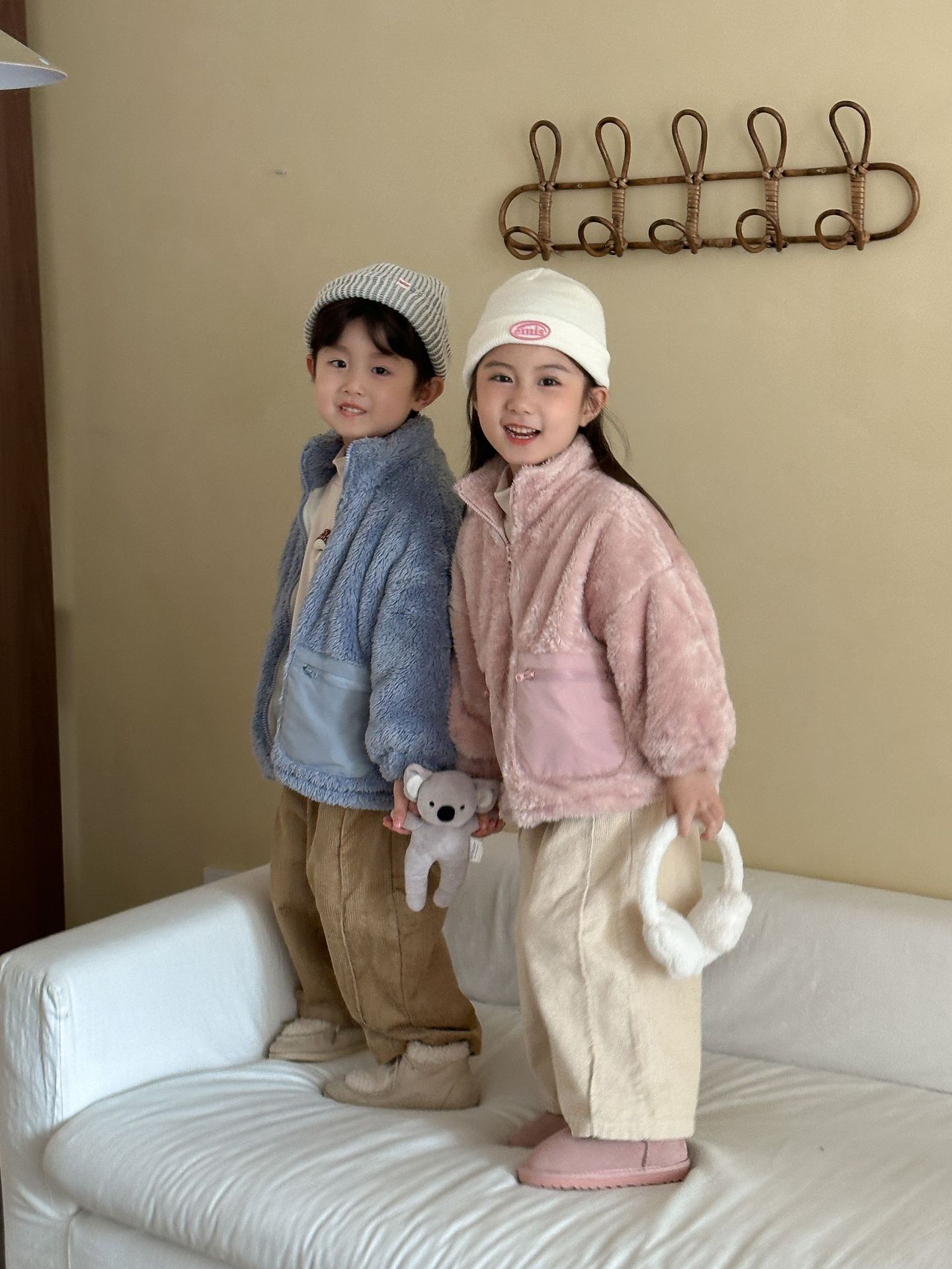 純色泰迪加絨外套(80-150)