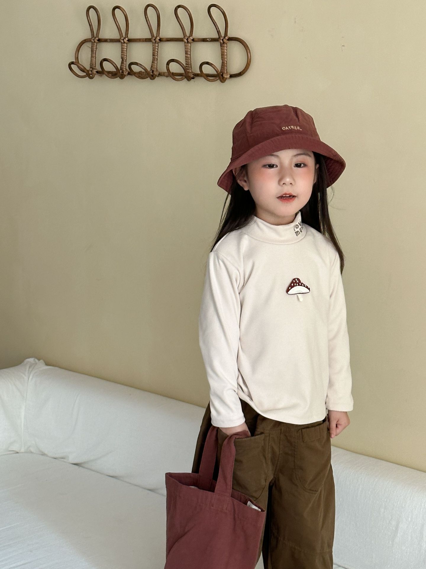 立體玩偶立領徳絨上衣(80-150)