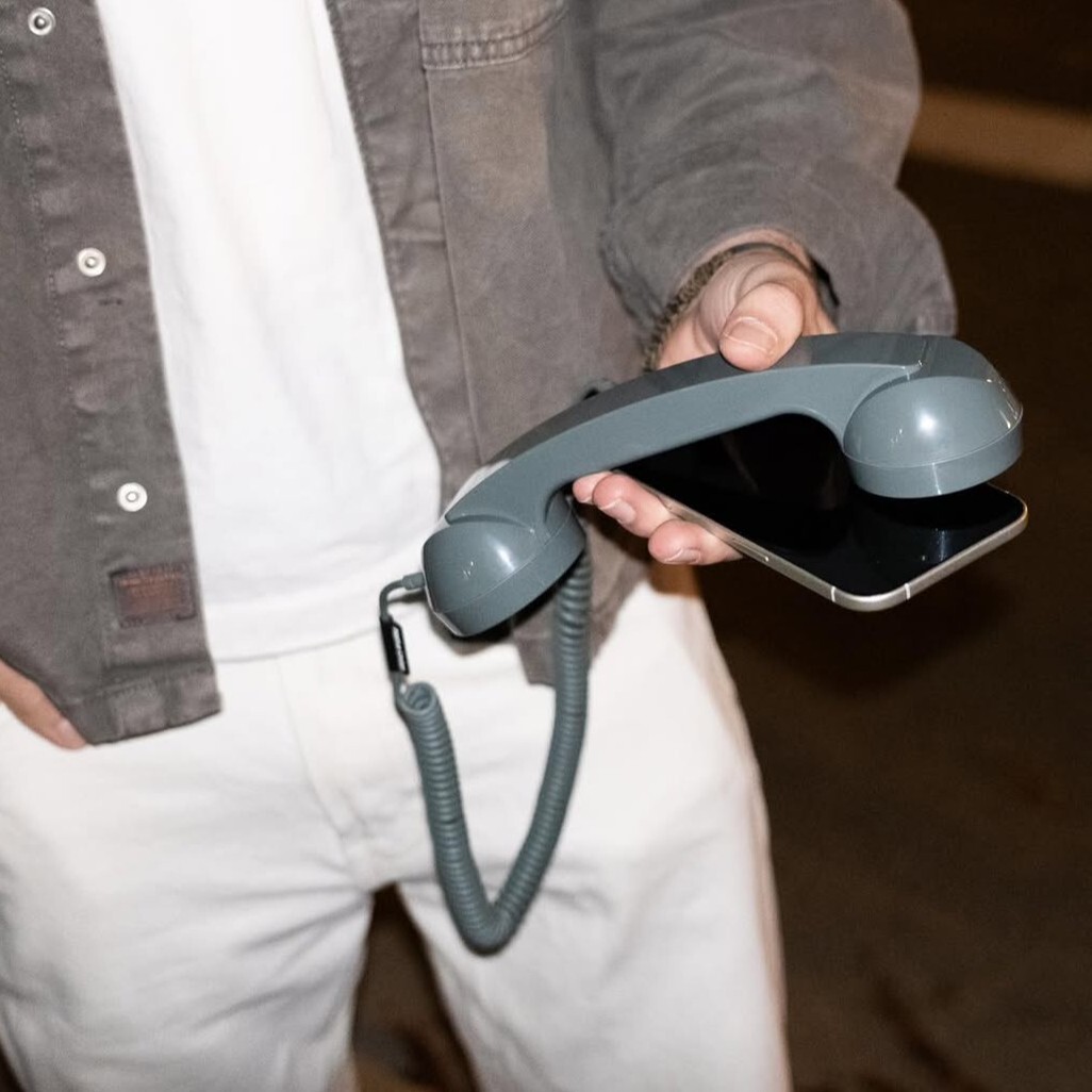 POP PHONE 復古話筒 - 石墨綠