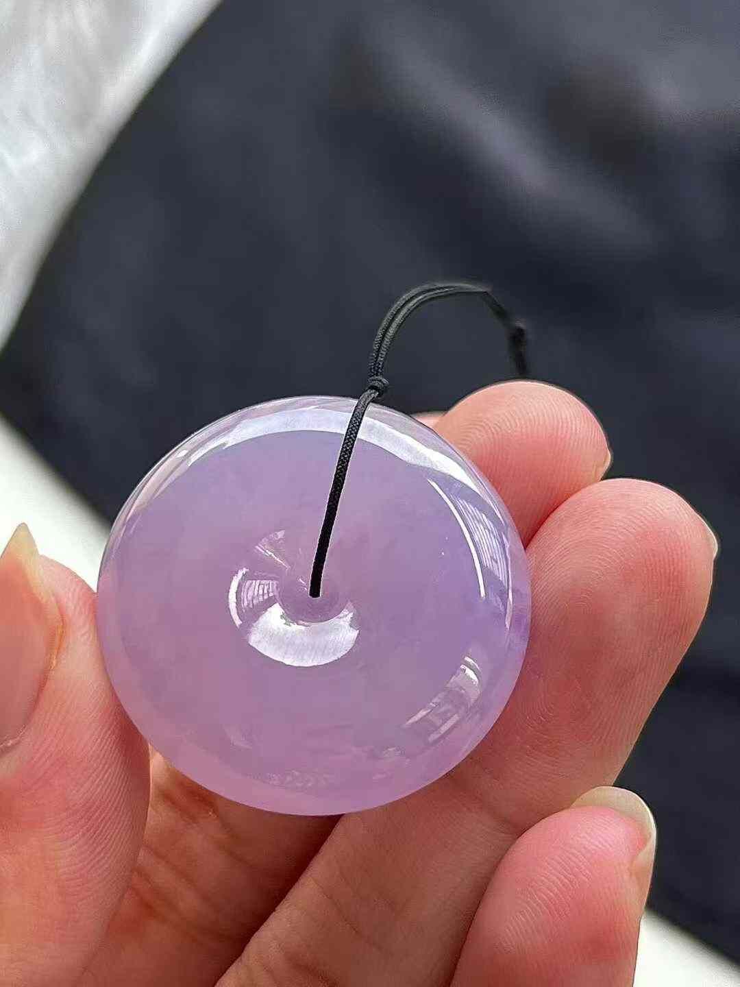 1014361 翡翠紫羅蘭平安扣 (29.1mm直徑)