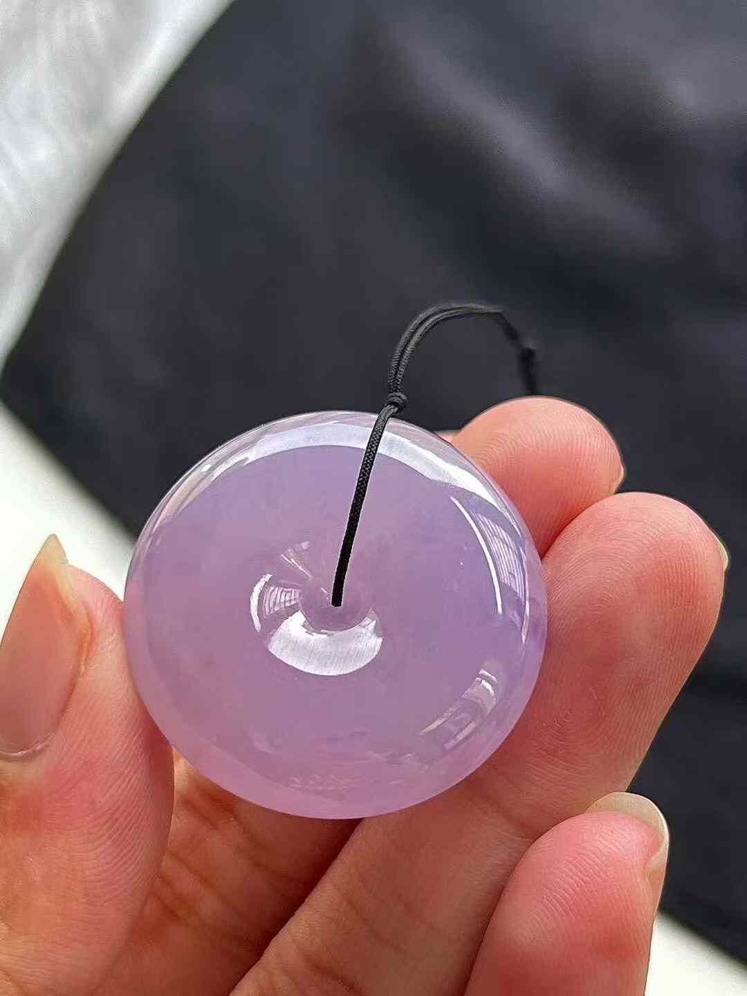 1014361 翡翠紫羅蘭平安扣 (29.1mm直徑)