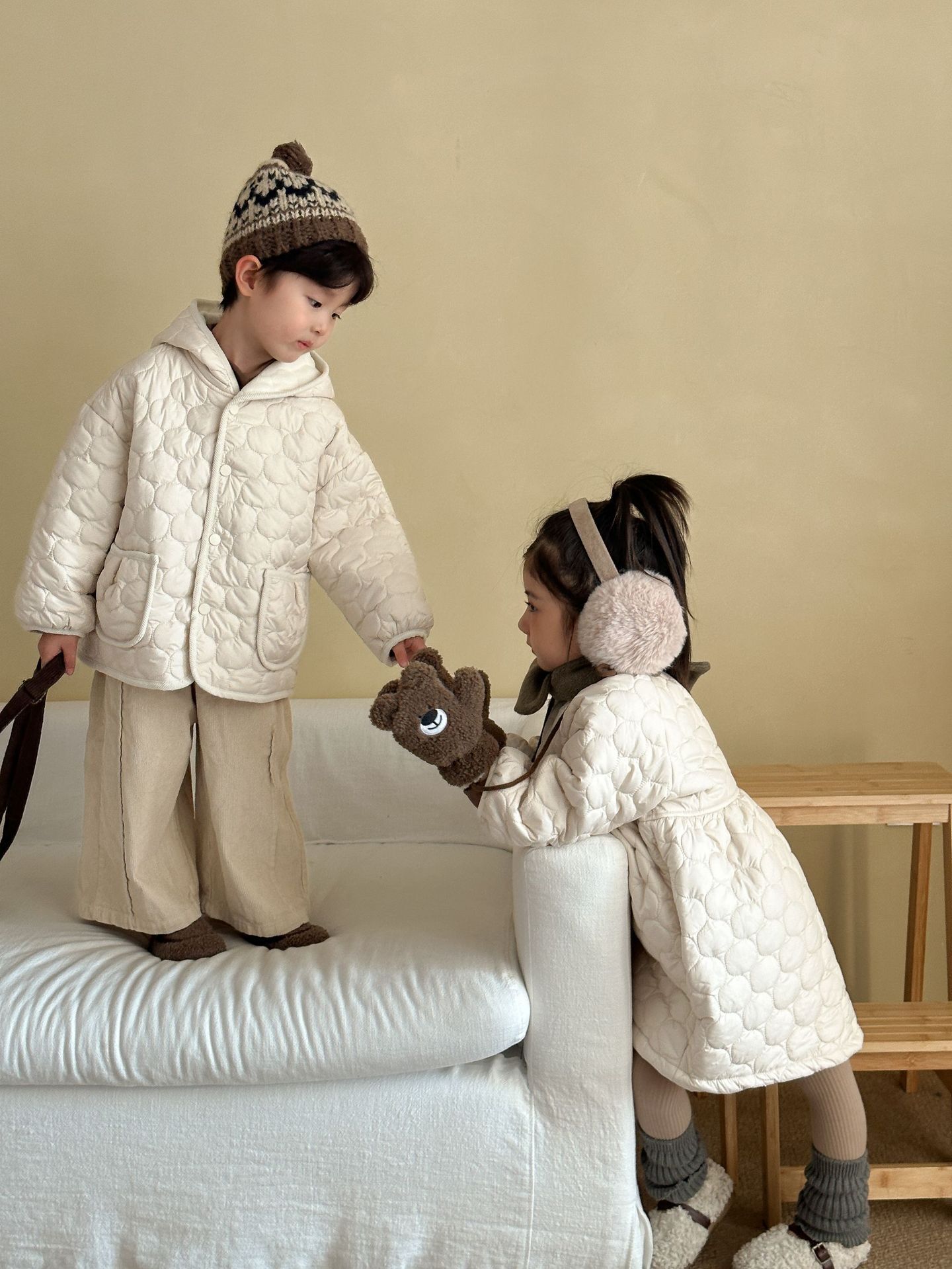 雲朵壓紋加絨外套/洋裝(80-150)