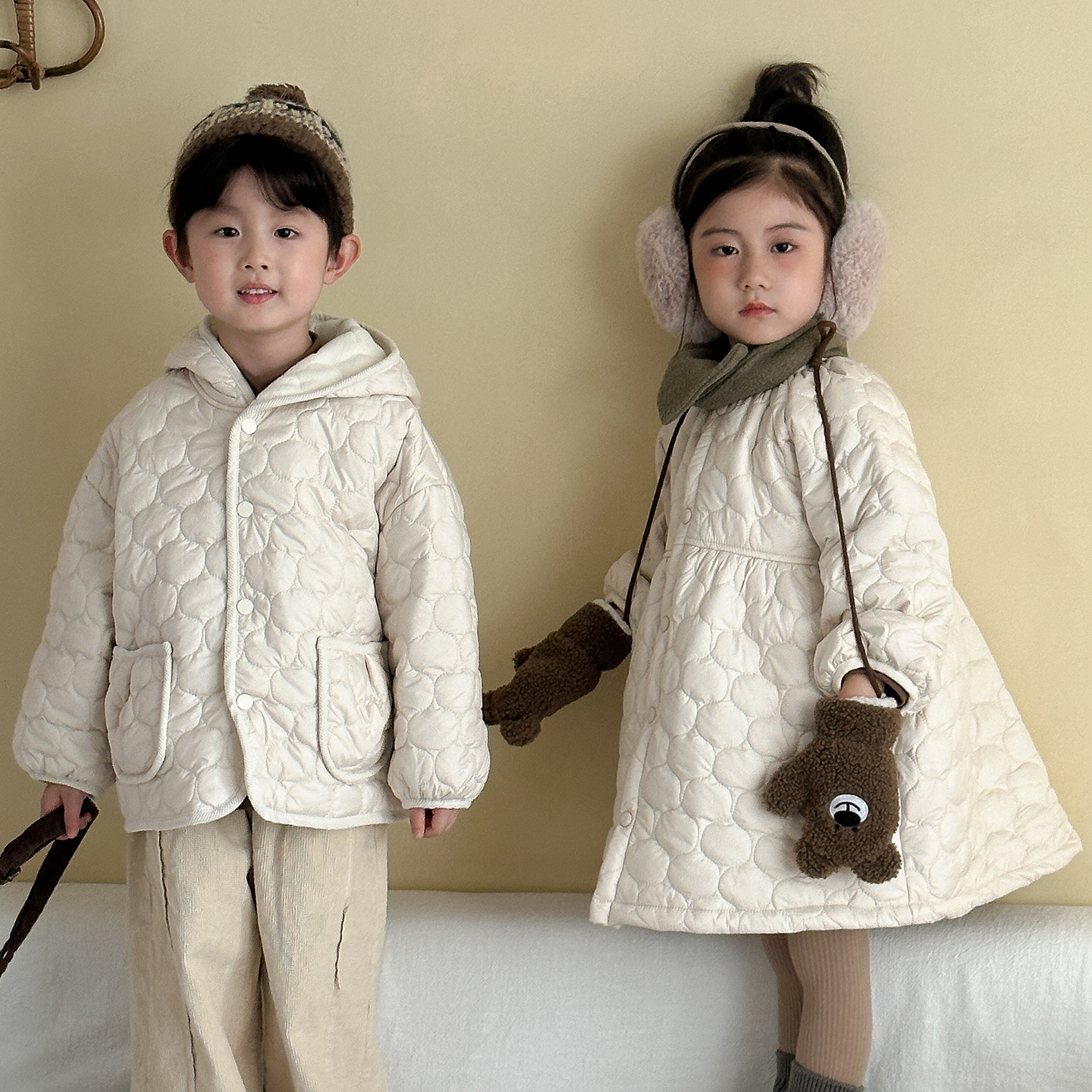 雲朵壓紋加絨外套/洋裝(80-150)