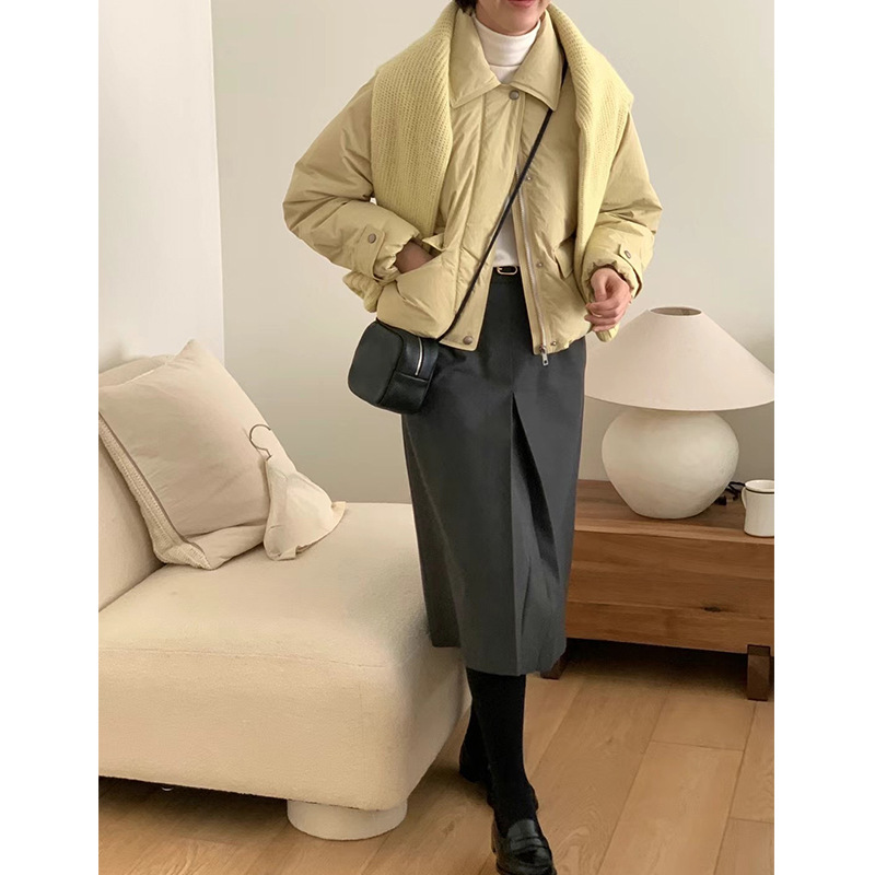 ᴷᴼᴿᴱᴬ 🇰🇷 經典多色翻領白鴨絨加厚短版羽絨外套（四色）