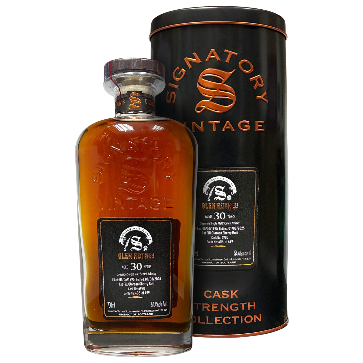 Signatory Vintage Symington's Choice Glenrothes 1995 30 Years Old #6980 54.4%