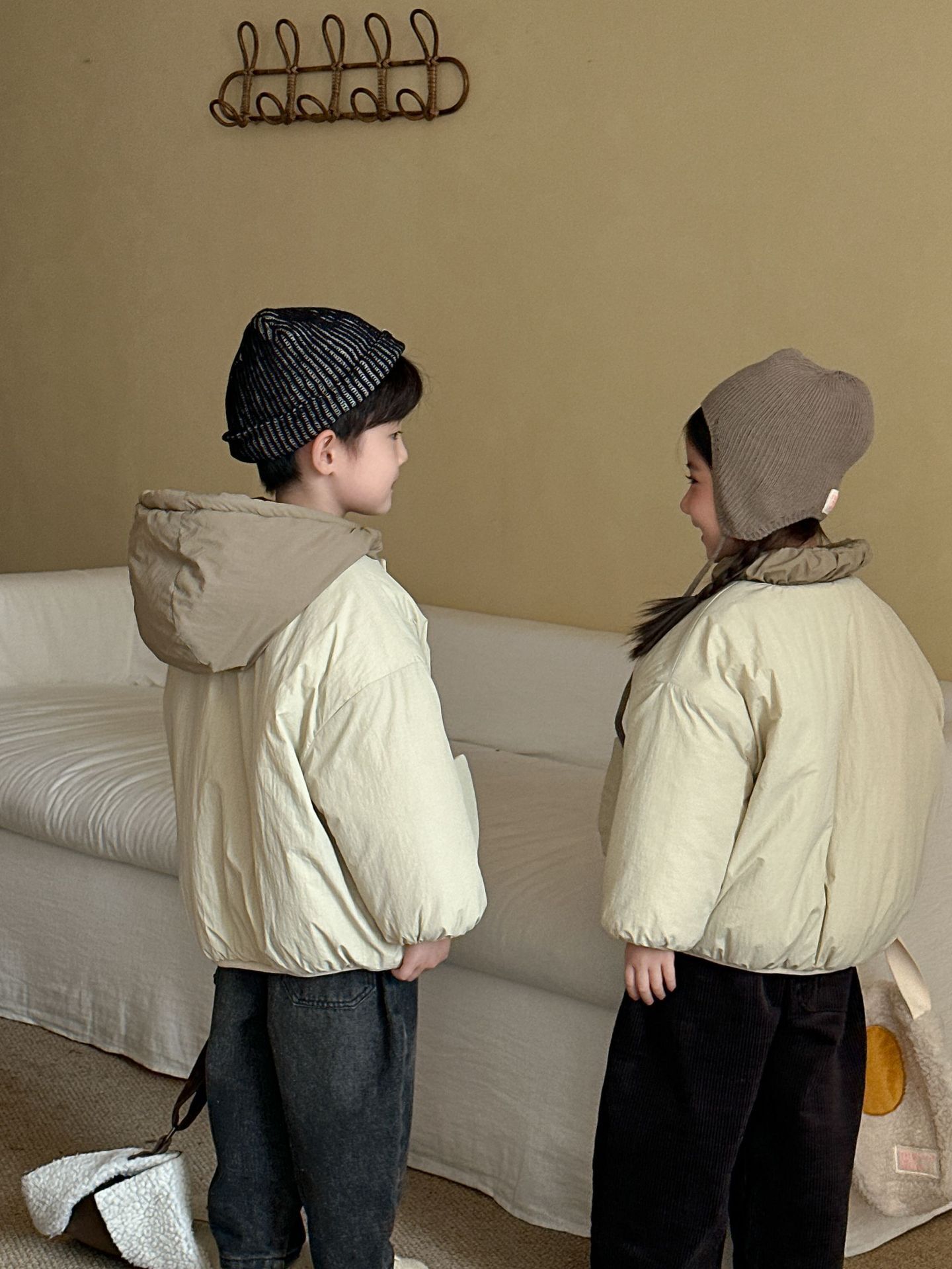 拼色領麵包外套 兩款(80-150)