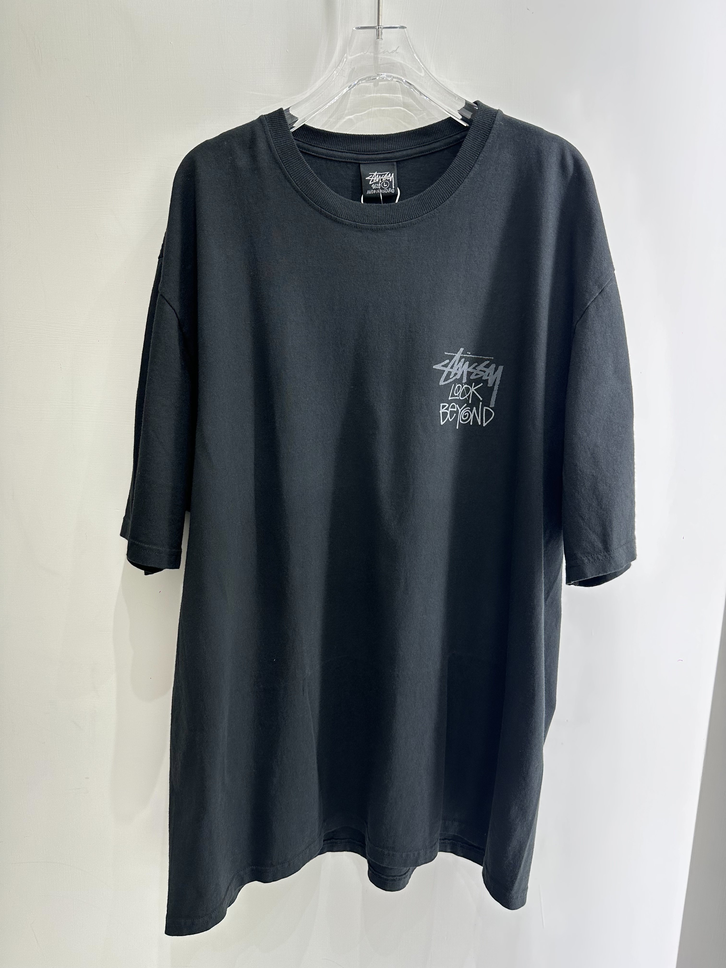 STUSSY LOOK BEYOND TEE PIGMENT DYED 太陽 雙S 水洗 短T