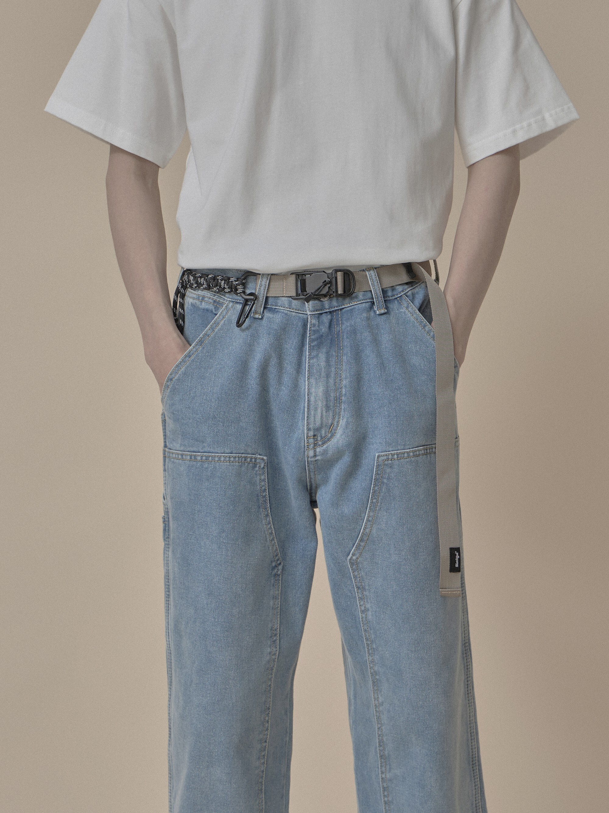 編織扣環磁吸腰帶