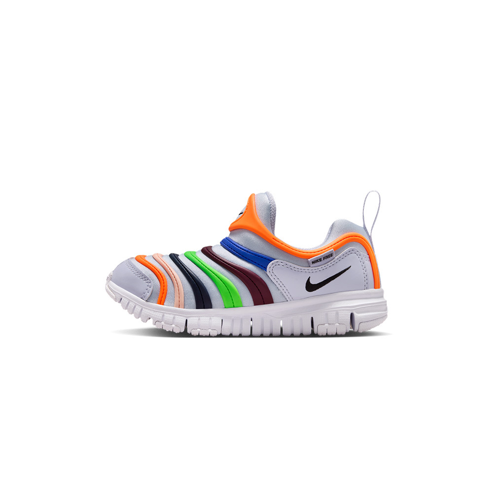 Nike Dynamo Free 中童 童鞋 灰彩色 輕便 透氣 舒適 毛毛蟲鞋 運動 休閒鞋 343738-032