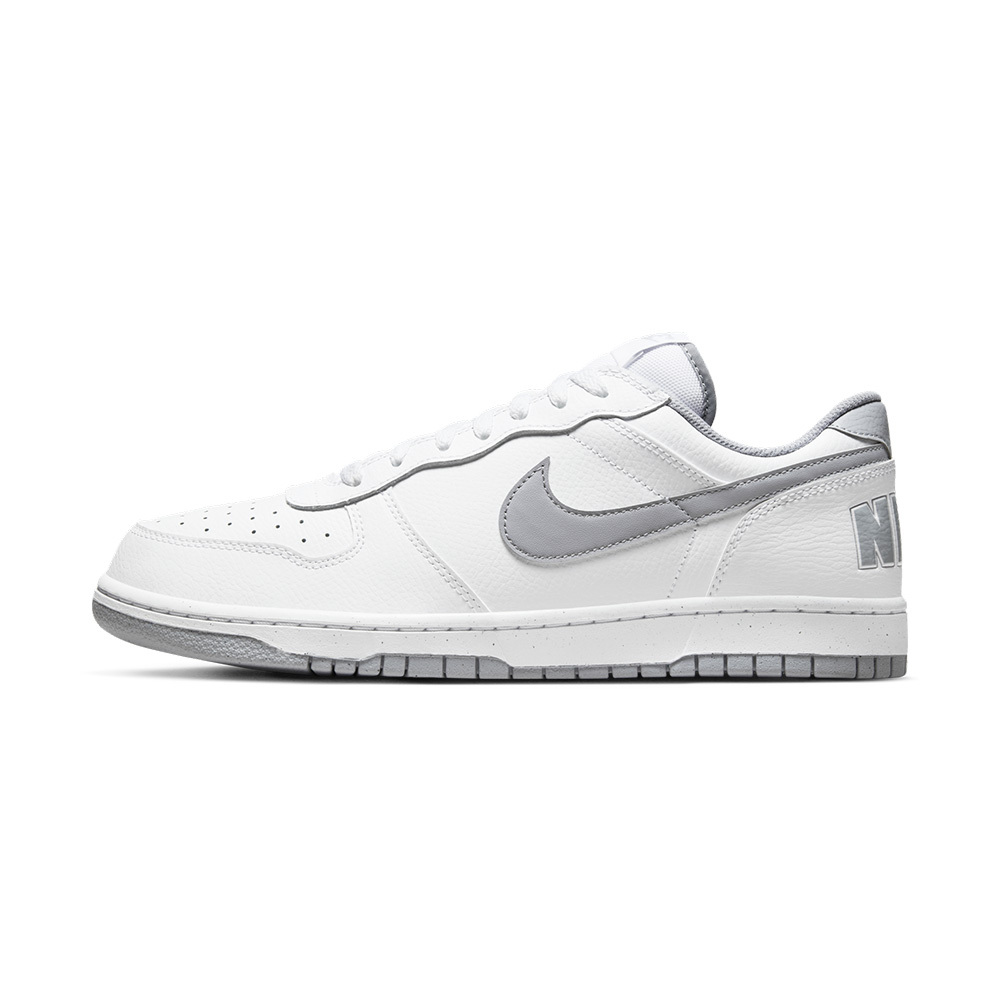 Nike Big Low 男鞋 白灰色 皮革 低筒 舒適 百搭 板鞋 運動 休閒鞋 355152-106