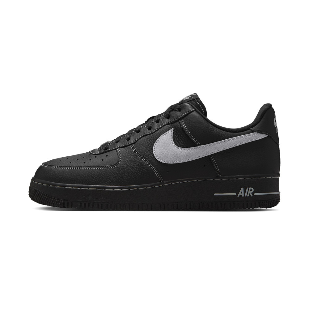 Nike Air Force 1'07 Lv8 男鞋 女鞋 黑灰色 縫線 皮革 運動 休閒鞋 HQ2037-006