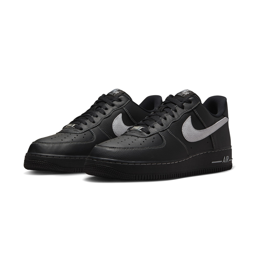 Nike Air Force 1'07 Lv8 男鞋 女鞋 黑灰色 縫線 皮革 運動 休閒鞋 HQ2037-006