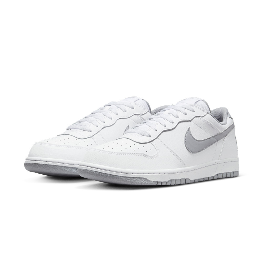 Nike Big Low 男鞋 白灰色 皮革 低筒 舒適 百搭 板鞋 運動 休閒鞋 355152-106