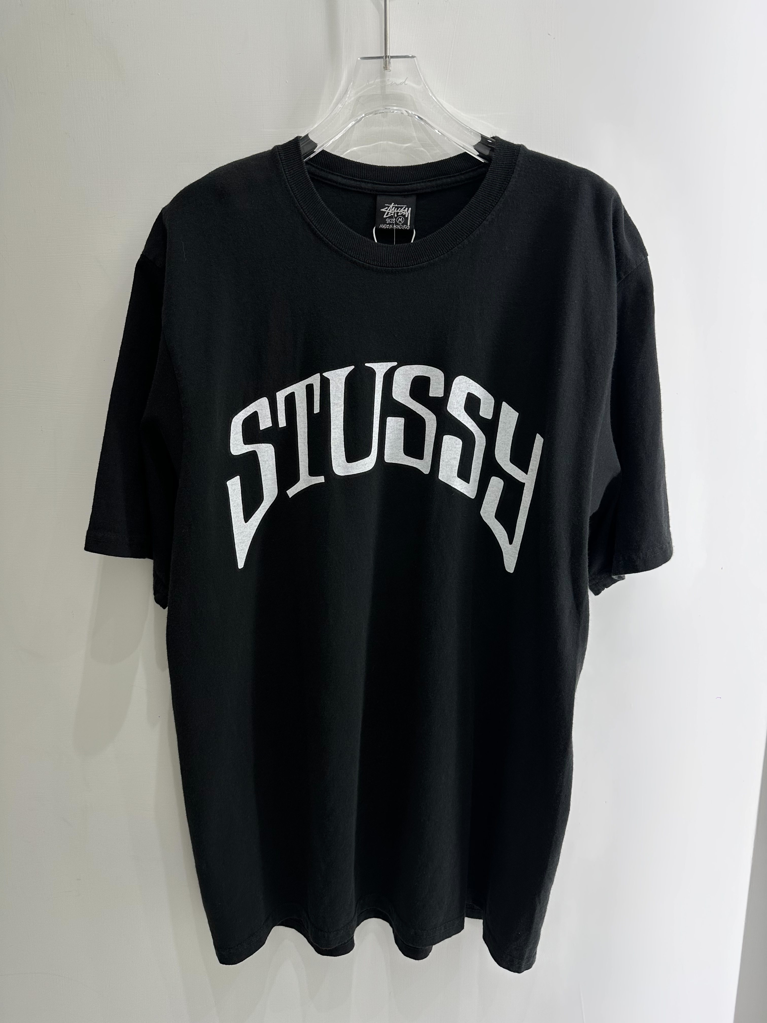 STUSSY ARCHED PIGMENT DYED TEE 水洗 大學 字體 短T