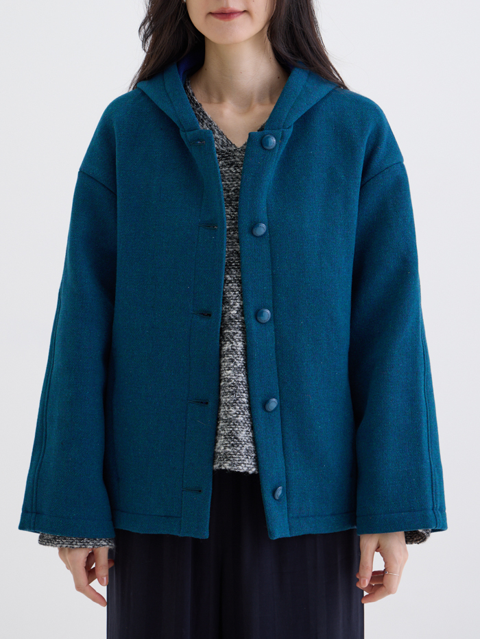 小雪怪連帽澎澎外套-海霧森林