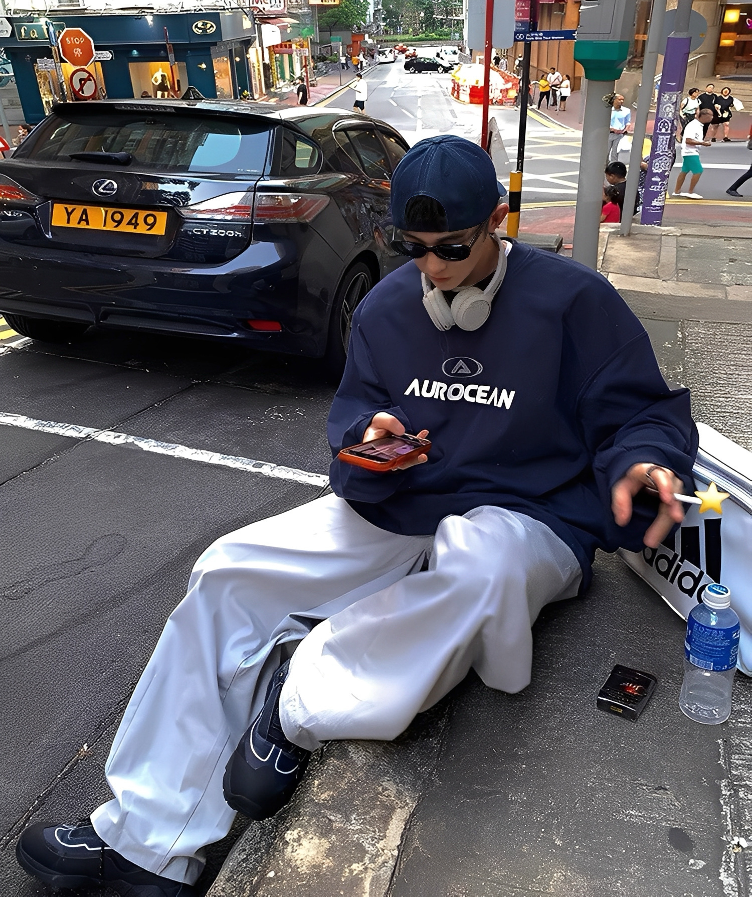 AUROCEAN 美式 刷毛 設計 長袖 大學T