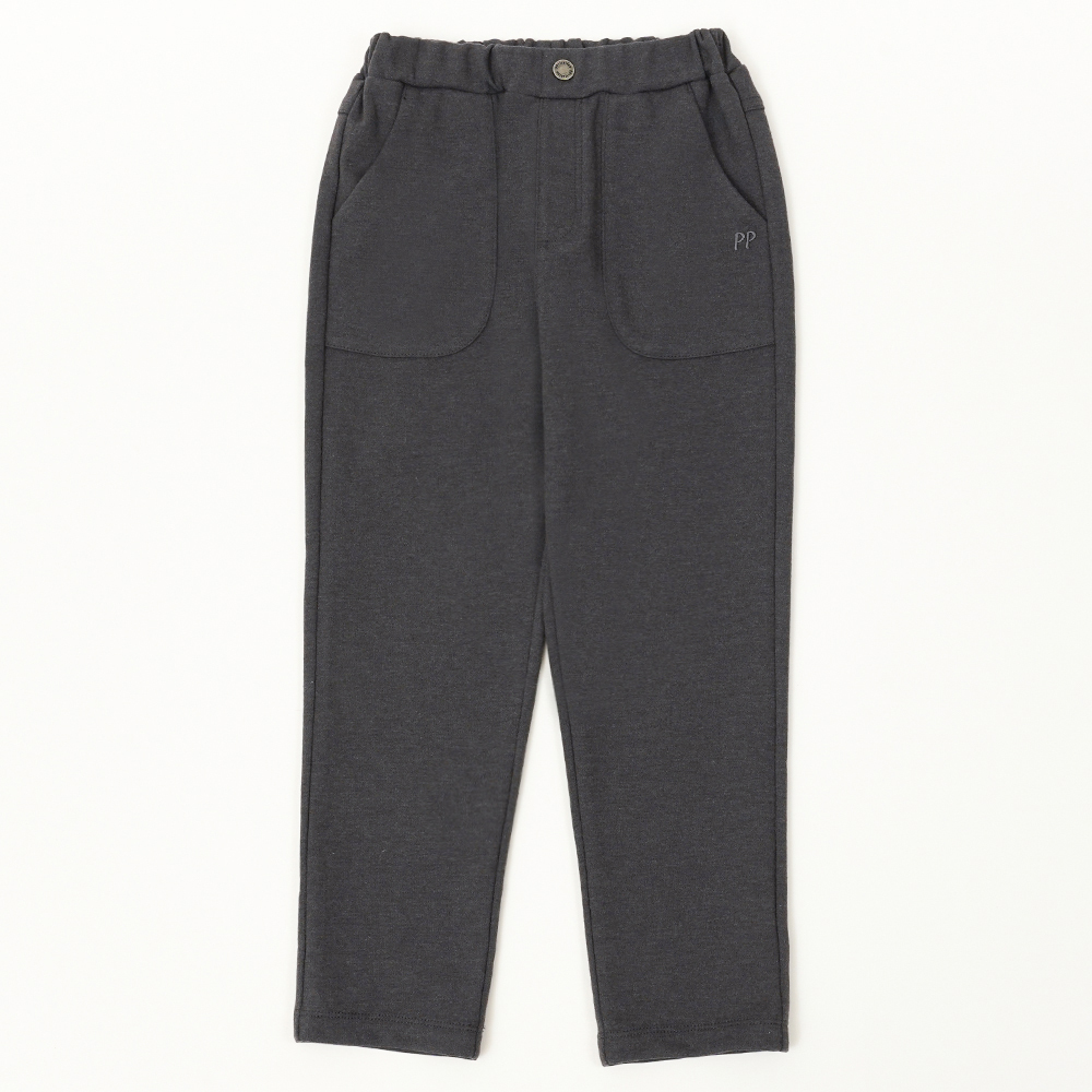 PIPPY 休閒鬆緊褲圍大口袋長褲 灰