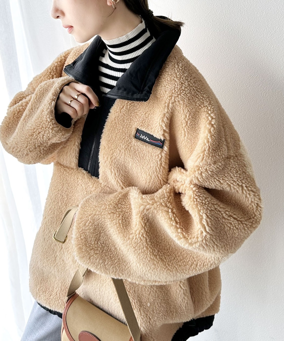 #現貨 日本限定 Java 雙面穿 半拉鍊 寬鬆 尼龍外套 五色