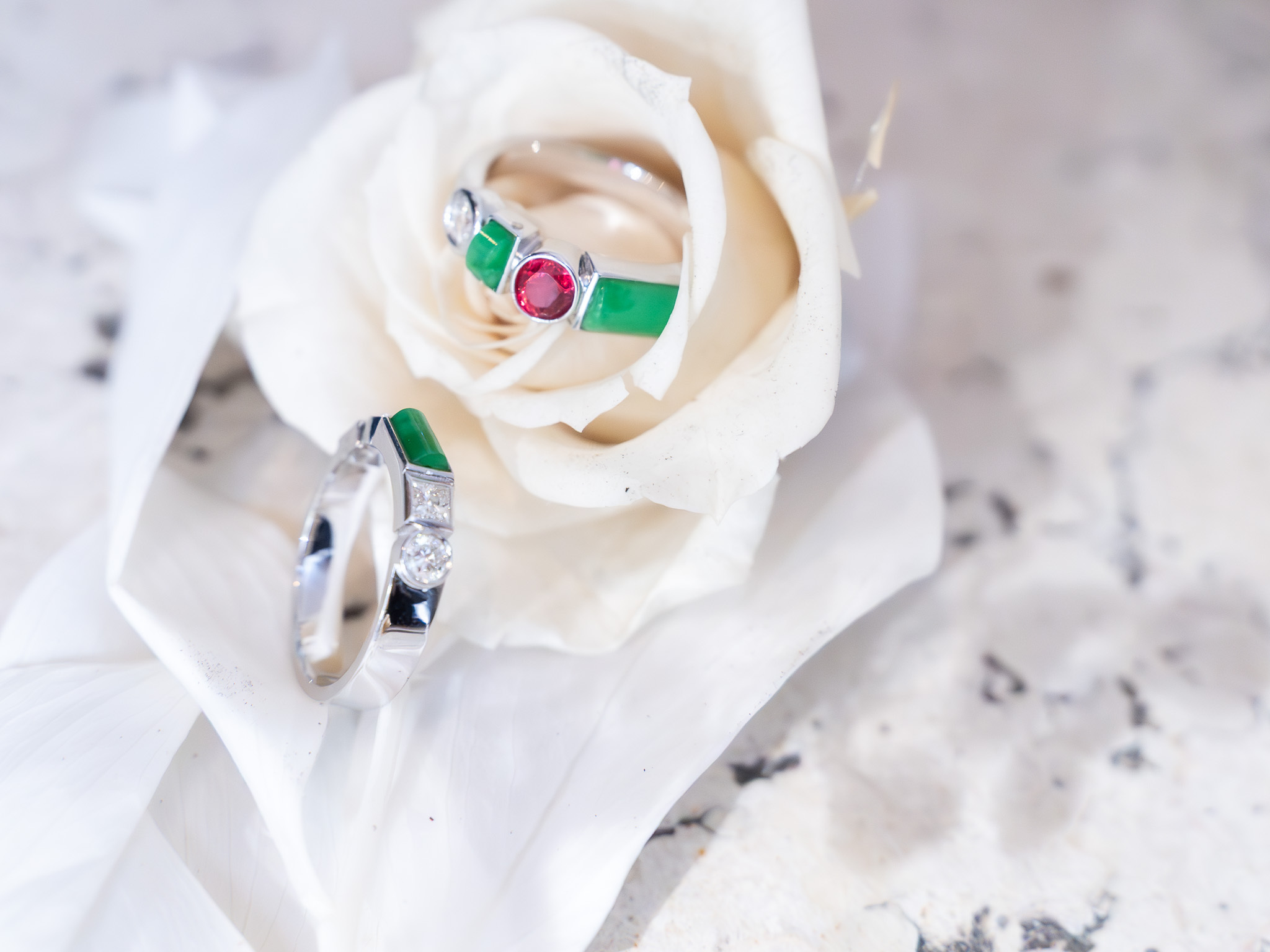 （特惠）鑽石翡翠戒指