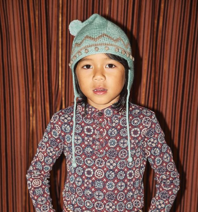 Misha & Puff 毛球精靈綁帶帽  Zig Zag Pointly Peak Hat - Sage