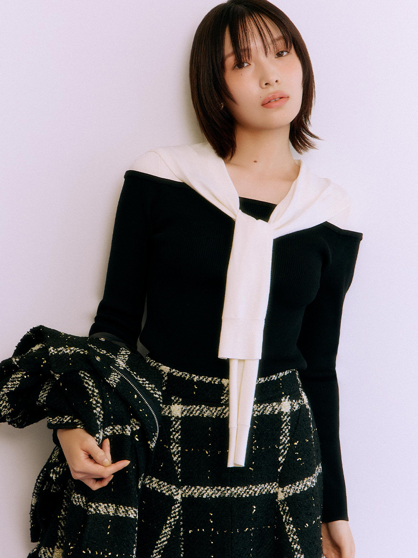 [預購]折扣LILY BROWN 水手領層次感針織衫