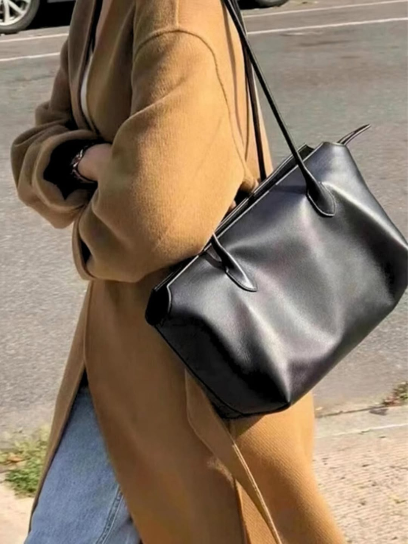 Tatiana Refined Leather Tote [ 2 colors / Free ]