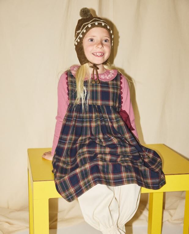 Misha & Puff 毛球精靈綁帶帽  Zig Zag Pointy Peak Hat - Nutshell