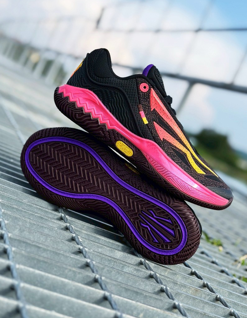 <連線代購商品>男鞋 ANTA KAI SPEED 2 火炎 黑紅黑橘 耐磨 實戰鞋 籃球鞋【912541114S-4】歐文2