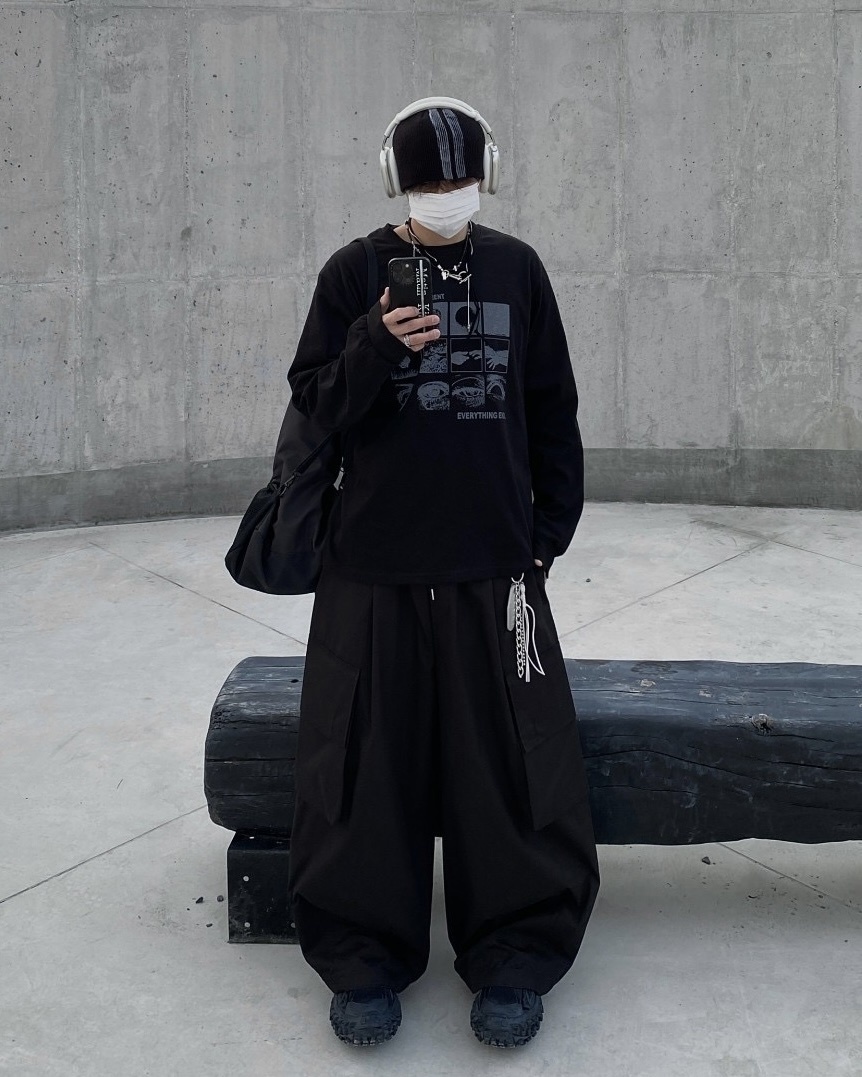 手繪 抽象 設計 純棉 寬鬆 長袖