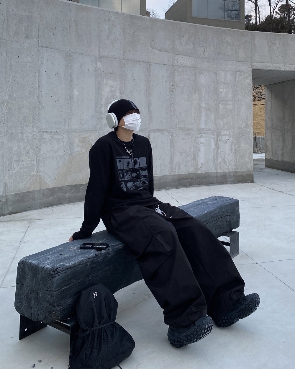 手繪 抽象 設計 純棉 寬鬆 長袖