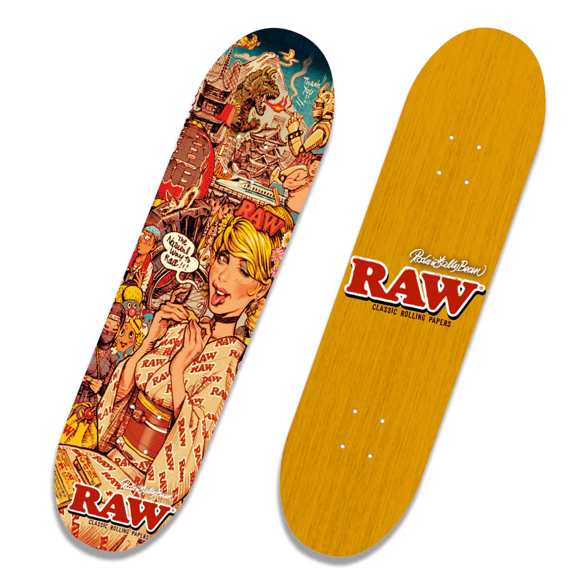 "RAW GIRL Japanesque" Skate Deck