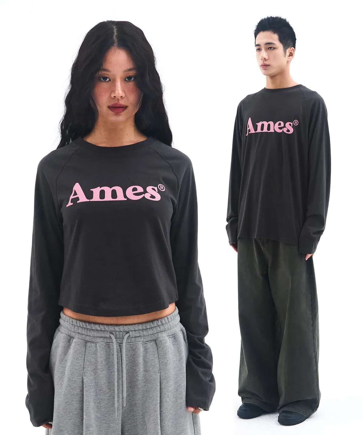 AMES WORLDWIDE BASIC LOGO LONGSLEEVE TEE