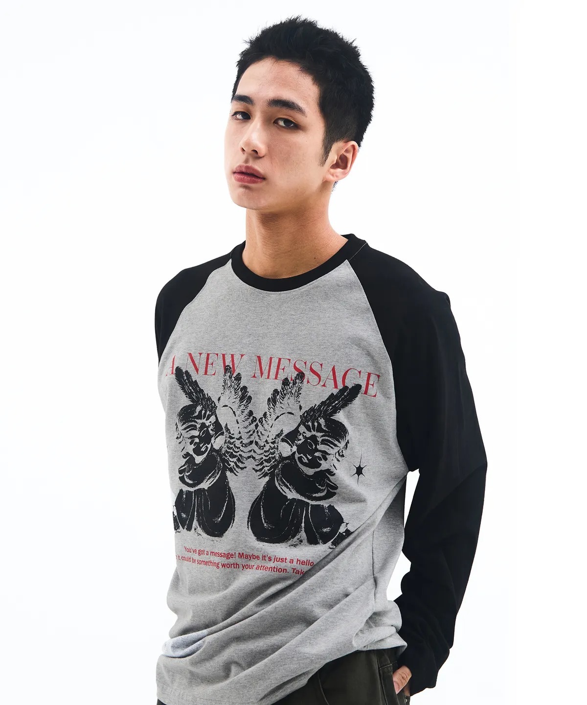 AMES WORLDWIDE ANGEL RAGLAN LONGSLEEVE TEE