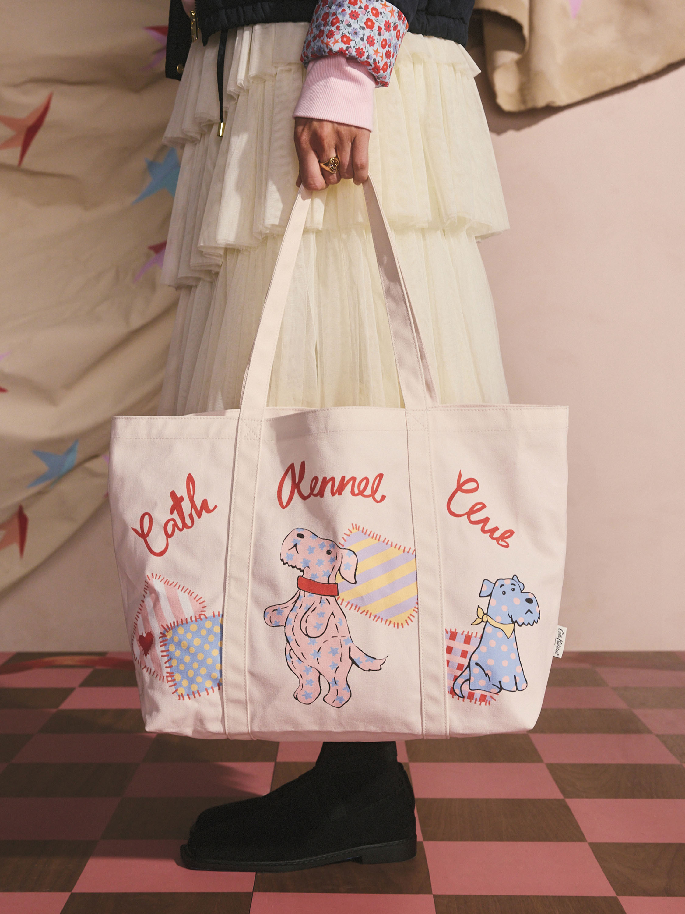 Retro Posters 狗狗圖案托特包