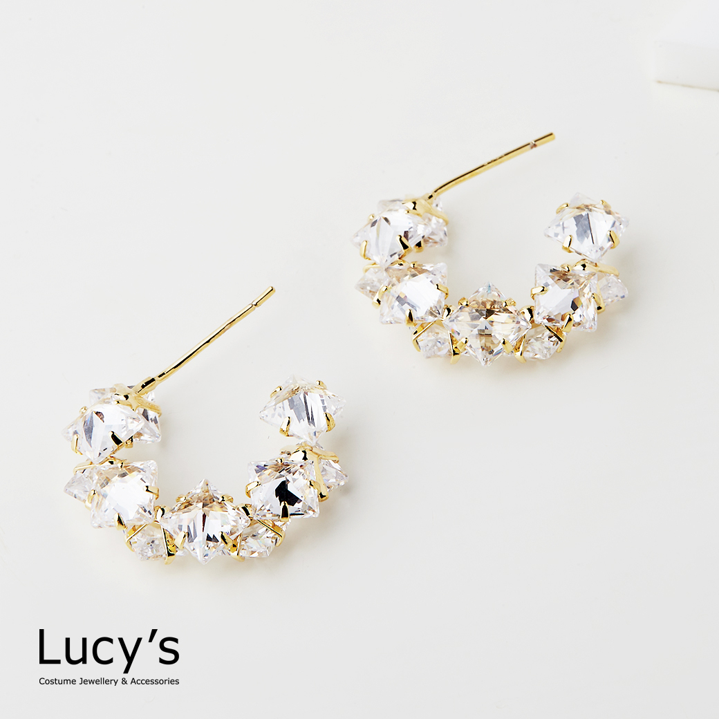 鋯耀C型 耳環 (二色) (122253/122254)