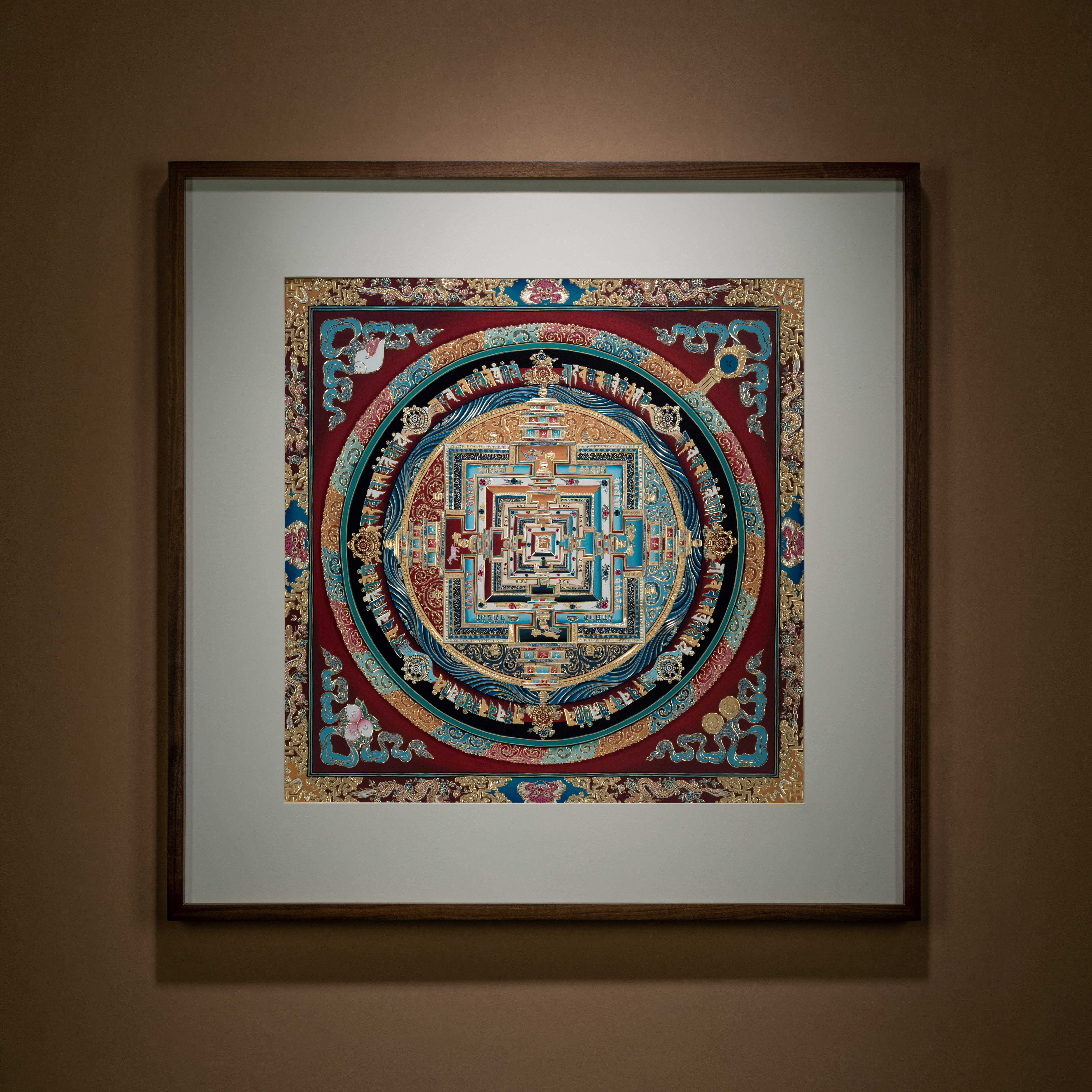 唐卡時輪金剛壇城(銅雕畫)