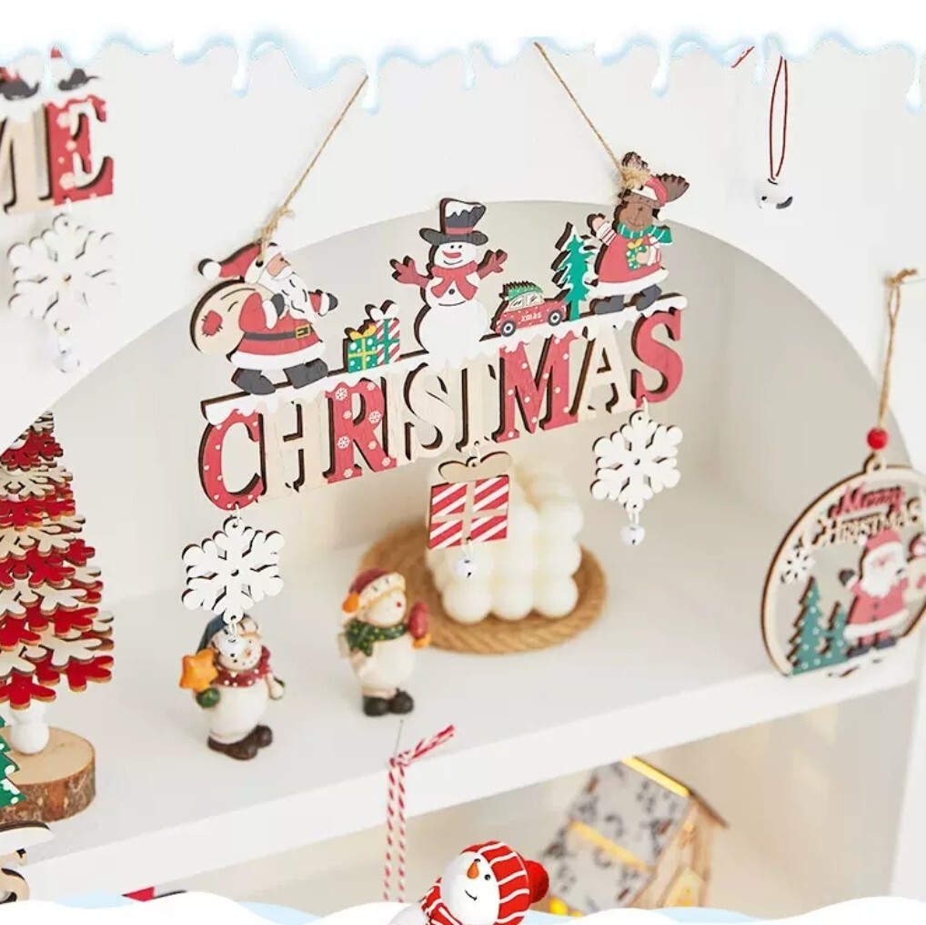 聖誕裝飾木質掛牌