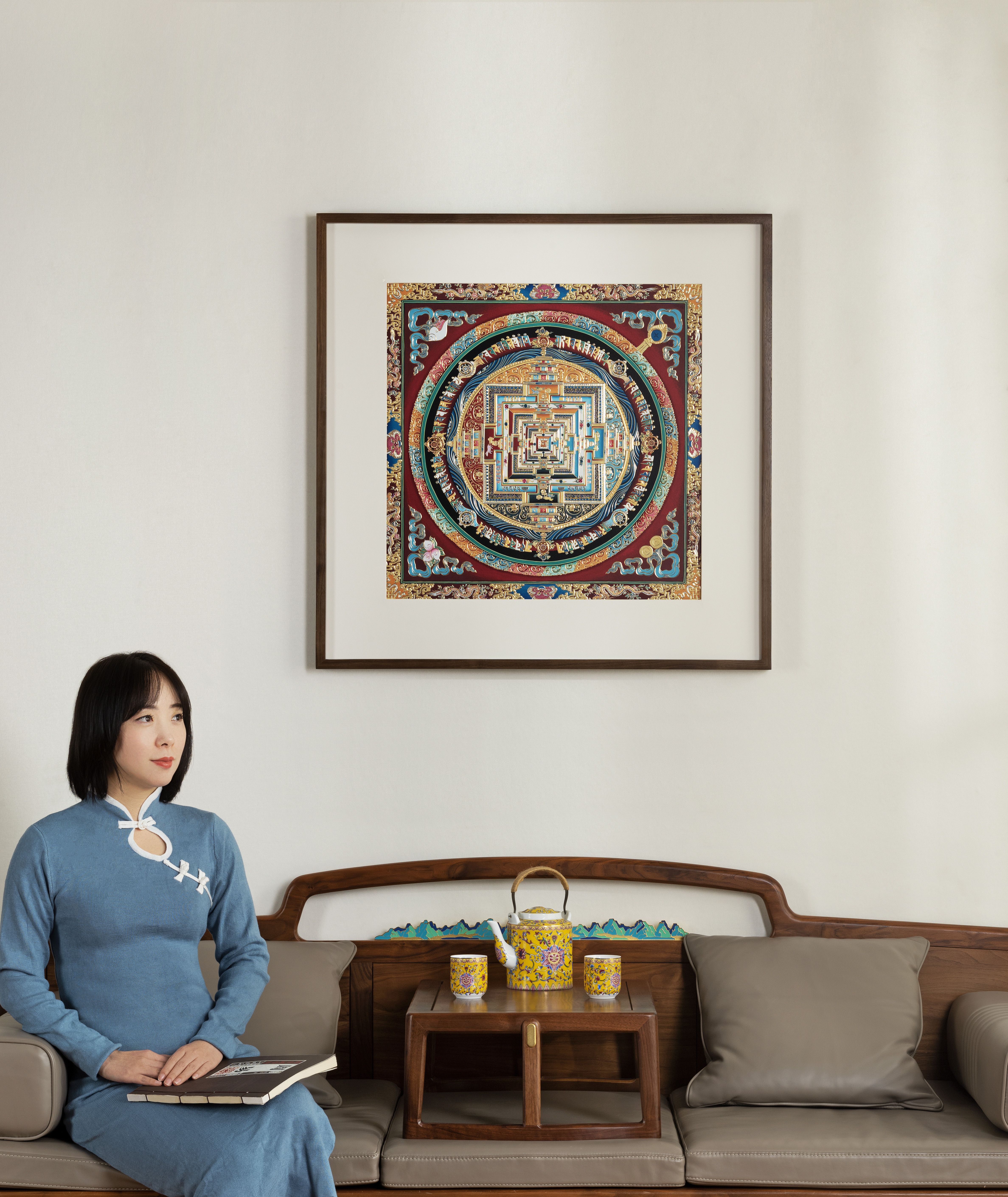 唐卡時輪金剛壇城(銅雕畫)