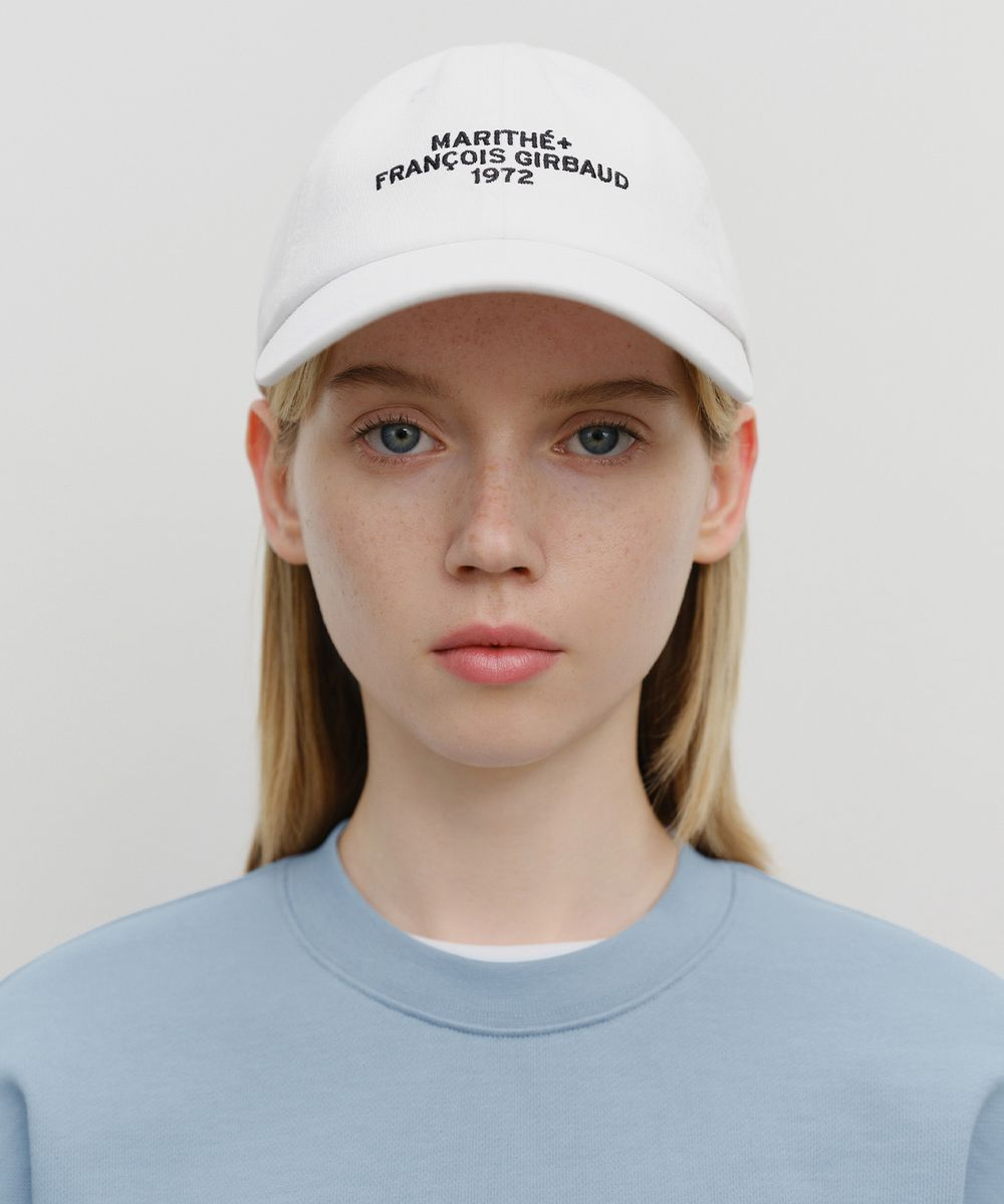 MARITHÉ FRANÇOIS GIRBAUD LETTERING LOGO BALL CAP (White)
