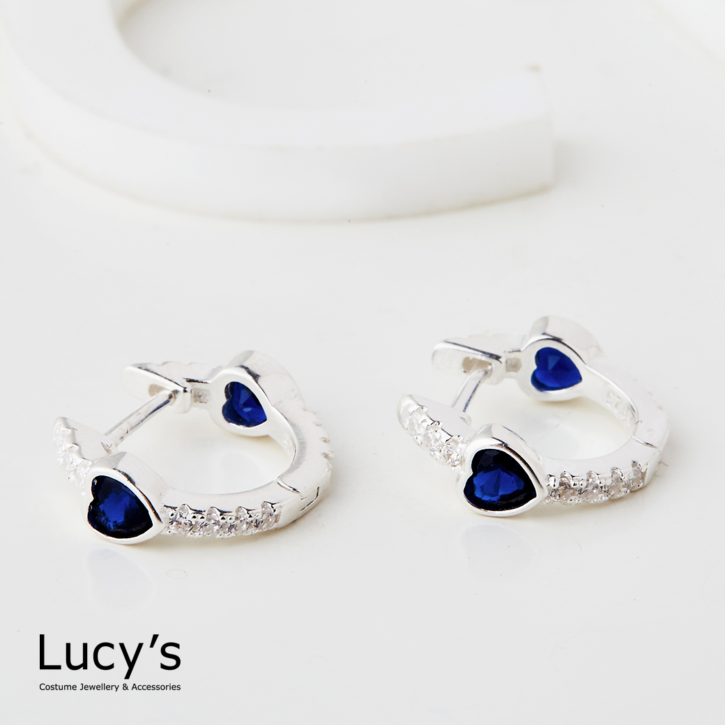 925純銀 閃閃愛 易扣耳環 (二色) (122976/122977)