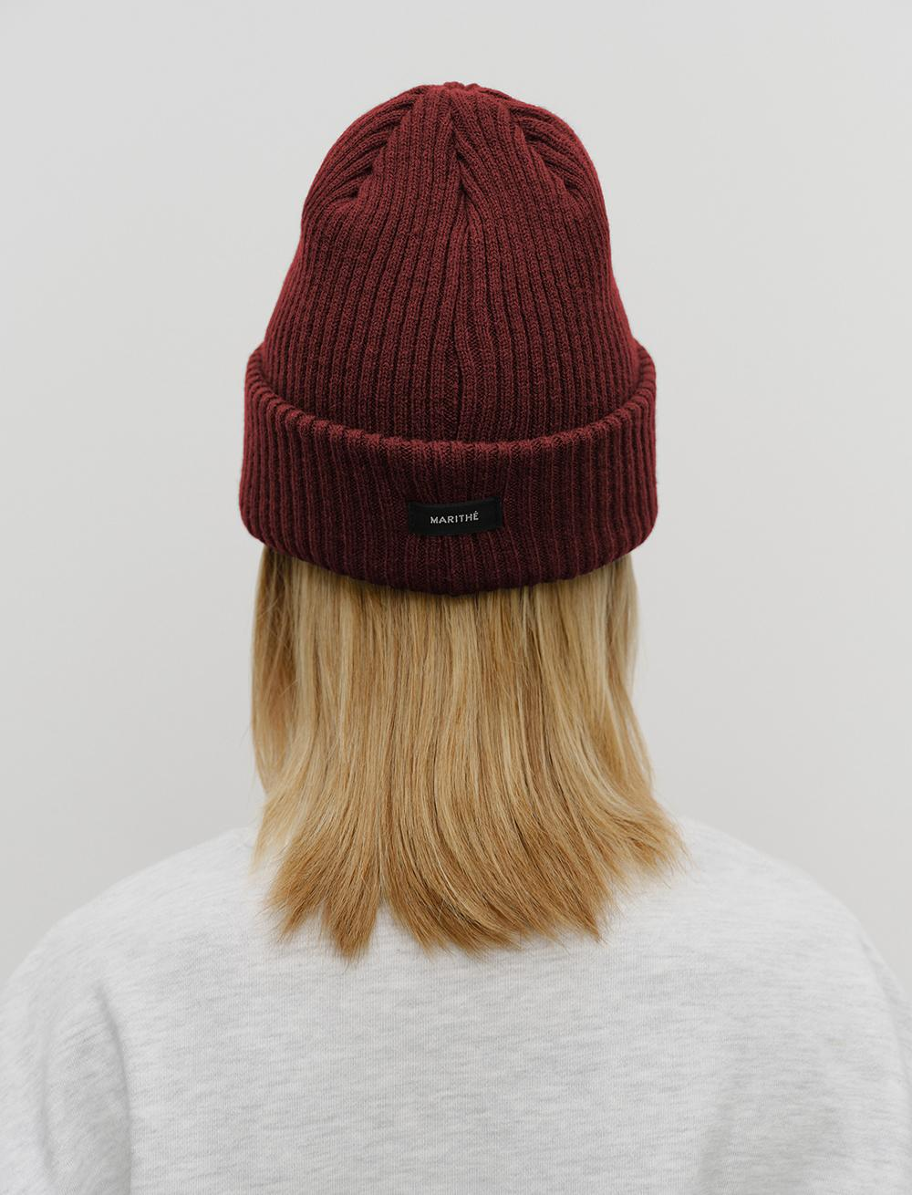 MARITHÉ FRANÇOIS GIRBAUD DOODLE BEAR BEANIE (Burgundy)