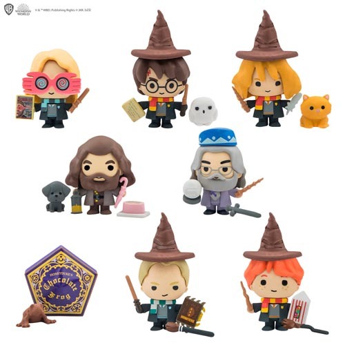 哈利波特 - 壓克力展示架＋8 款 Gomee公仔系列 1 (哈利, 榮恩, 妙麗, 鄧不利多, 海格, 露娜, 跩哥,  巧克力蛙)