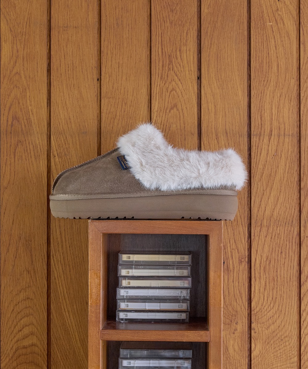 2025年新版 🇰🇷 Rockfish Weatherwear CLOUDY FLATFORM FUR MULES 毛毛穆勒鞋 增高 厚底 麂皮 / 預購