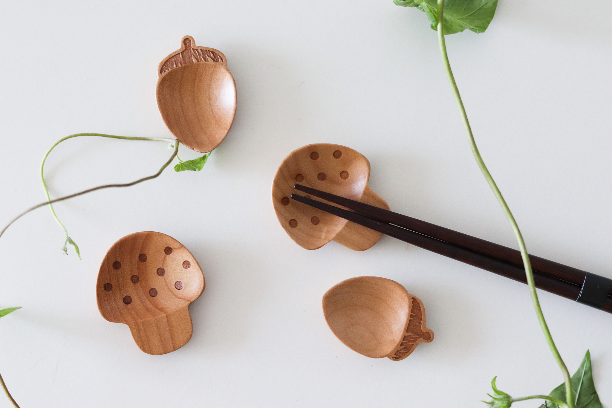 日本 POCO 木製 筷架 調味料迷你碟