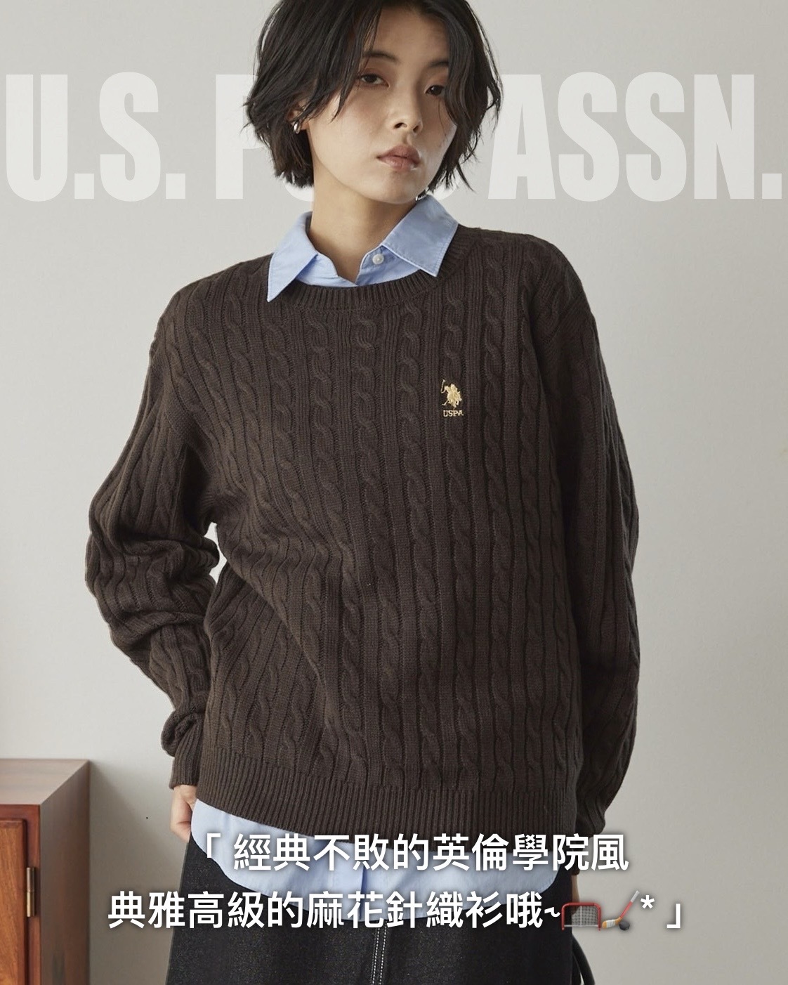 #預購 日本限定 U.S. POLO ASSN. 刺繡螺紋針織套頭衫 六色